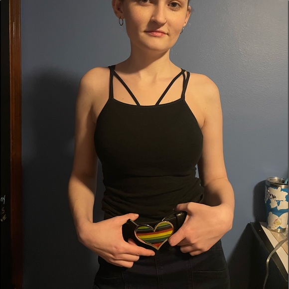 HEART SHAPED RAINBOW BELT NWT ❤️🌈 LGBTQ - Picture 11 of 13